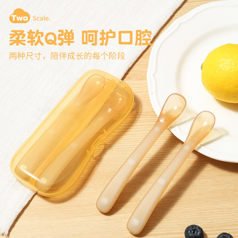 Nano color silicone spoon newborn baby spoon complementary spoon silicone soft spoon baby rice paste rice flour spoon wholesale Nano color silicone spoon newborn baby spoon complementary spoon silicone soft spoon baby rice paste rice flour spoon wholesale