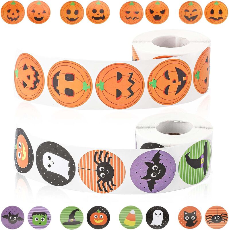 Halloween Children's Magic Sticker Set Easy to Tear Without Leaving Traces Cartoon Cute Holiday Decoration Gift Combination Stickers