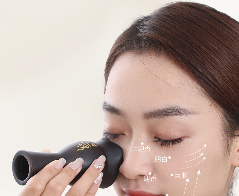 Moxibustion Jar Facial Tao Hua Jiu Bian Stone Face Gua Sha Massage Tool with Acupoint Chart for Spa Beauty Care key features