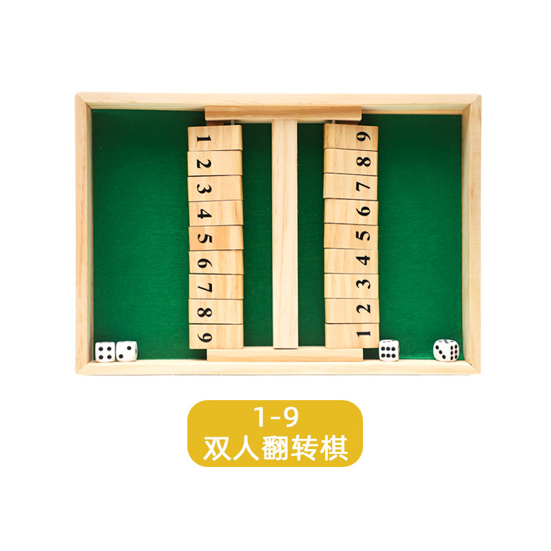 Ajedrez multifacético para niños Ajedrez de cuatro lados Barra de dados Juego de mesa de madera Juego de mesa interactivo entre padres e hijos