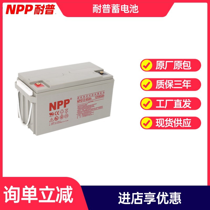 耐普蓄电池 NPG12-65AH/12V65AH ups电源eps电源免维护铅酸蓄电池