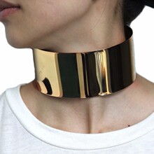 欧美高品质项圈合金夸张Torque Chokers 项链女外贸金属颈圈颈链