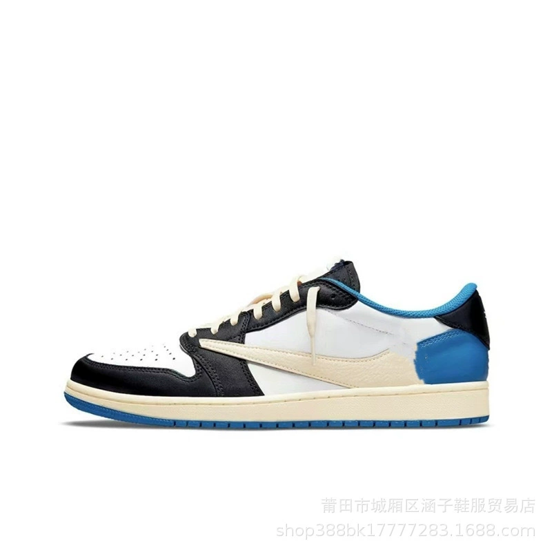 Туфли Putian aj1 low-top lightning joint barb black samurai Fujiwara Homoka white brown olive green joe one-board shoes