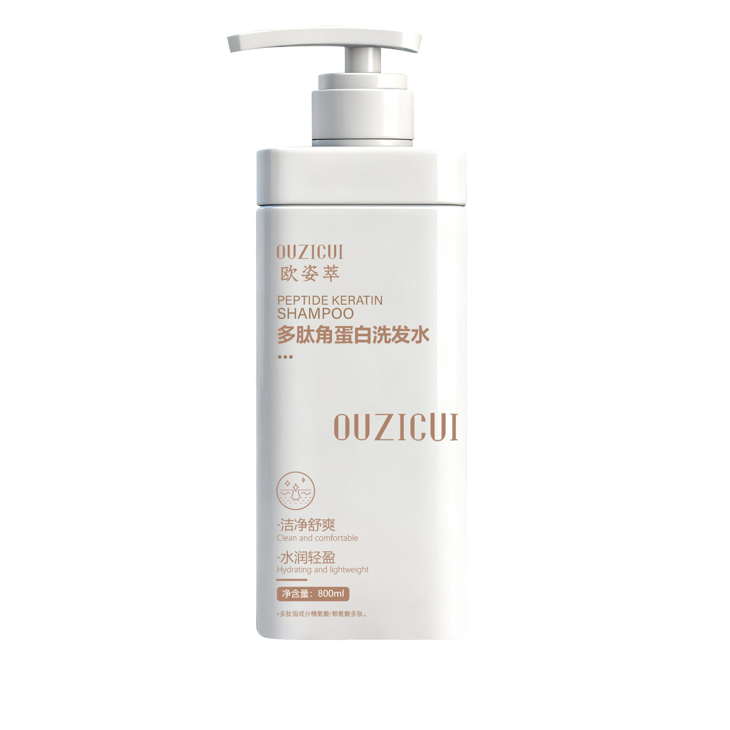 El champú de queratina polipeptídica OZZIP es un acondicionador para el cabello suave, una fragancia duradera, una limpieza y una cura