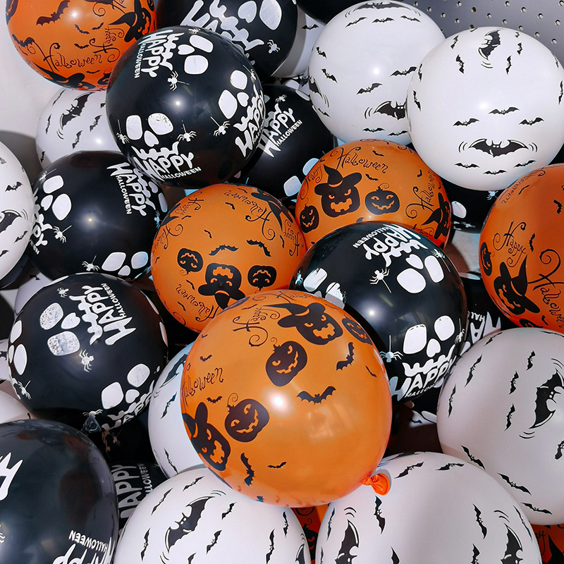 Halloween 5 Zoll kleiner Augapfelballon Augapfel Cartoonform Krakenaugen Halloween Fledermausschädel Latexball_voghion.com