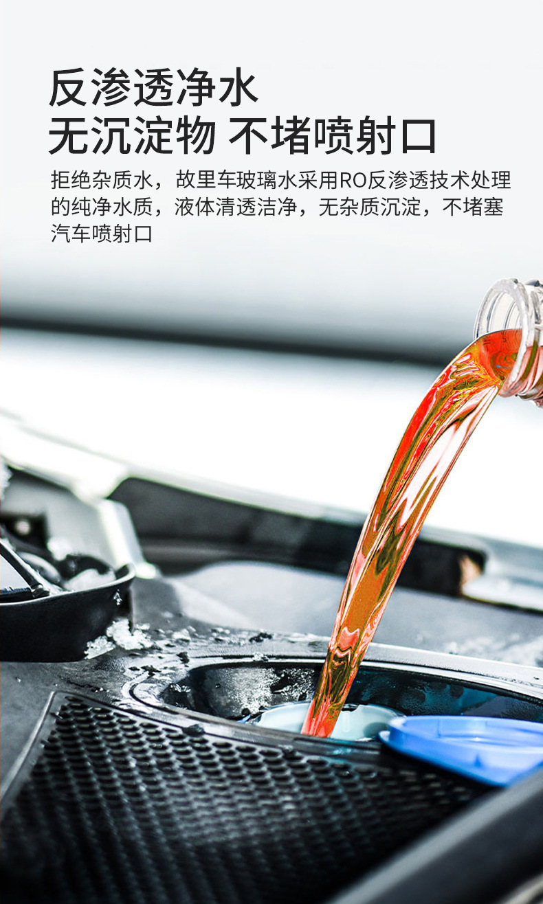 Car windshield washer fluid for removing oil film, suitable for all seasons, summer wiper fluid, powerful stain remover, concentrated car use, wholesale