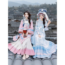 新款彝族服装秋季传统新中式中国风服饰旅拍少数民族写真摄影服装