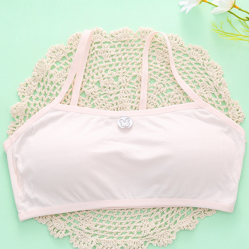 Pinduoduo explosive version of developmental period modal cotton suspender girl underwear cartoon bra vest for primary and secondary school students