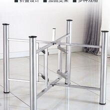 加厚餐桌架子折叠圆桌脚铁艺桌架家用桌腿酒店餐厅桌架简易餐桌架