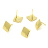 Square earrings stainless steel, accessory, wholesale