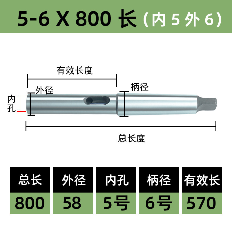 变径套套加长莫氏钻锥机床锥度车床尾座柄钻头套锥柄导2号345中间|undefined