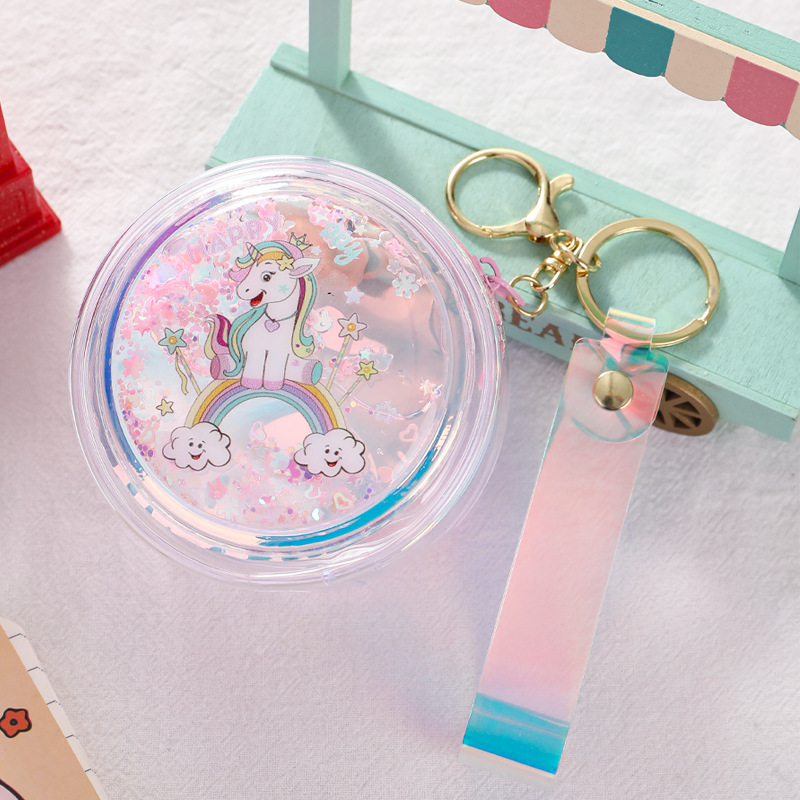 Bolsos de mujer accesorios colgantes pvc láser transparente señoras lindo mini monedero monedero monedero estuche para llaves estuche para llaves