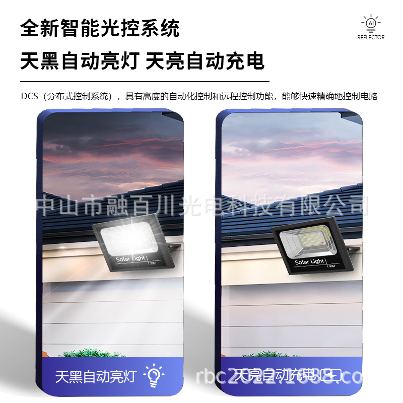 Reflectores solares, iluminación impermeable para exteriores transfronteriza, luces para patios de jardín, se encienden automáticamente después de la oscuridad, farolas súper brillantes