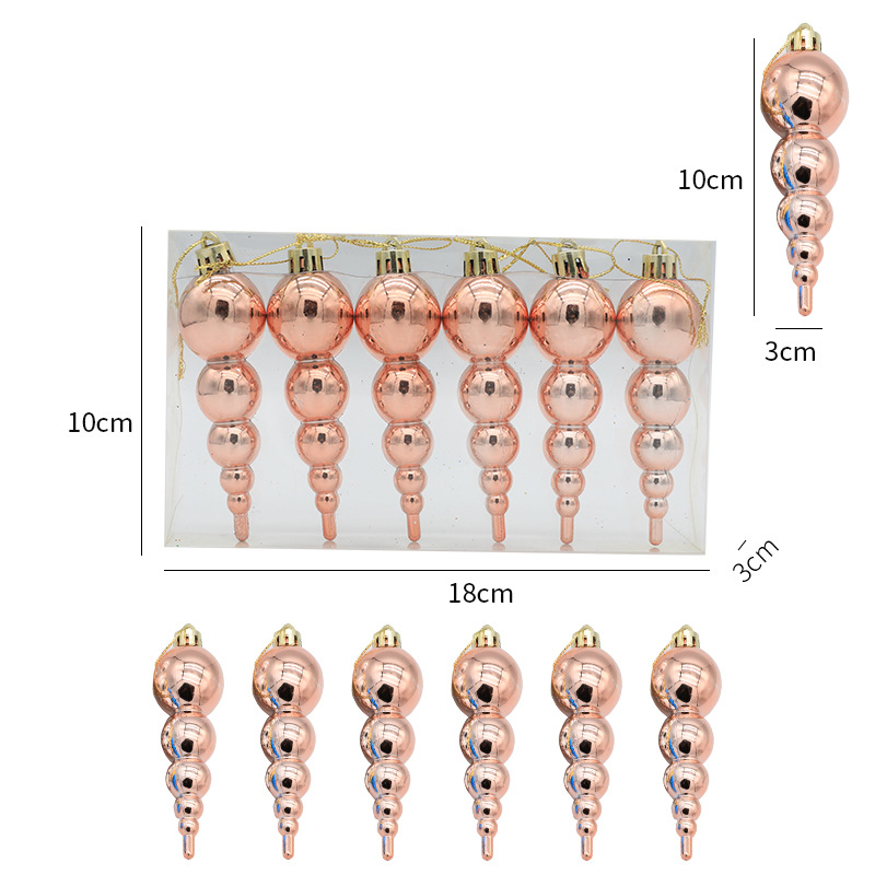 Transfronterizo nueva venta al por mayor de plástico de la cadena de calabazas de galvanoplastia accesorios decorativos de diseño del árbol de Navidad Festival de Regalo de Navidad de la bola