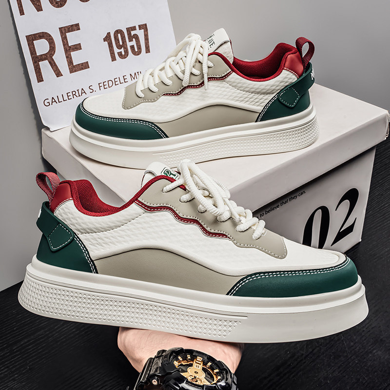 Putian Low-Top Lace-Up Men's Shoes, Spring Color-Blocking Casual Sneakers, Thick-Soled Versatile Trendy Shoes, Soft-Soled Sports Shoes, Casual Shoes Putian Low-Top Lace-Up Men's Shoes, Spring Color-Blocking Casual Sneakers, Thick-Soled Versatile Trendy Shoes, Soft-Soled Sports Shoes, Casual Shoes