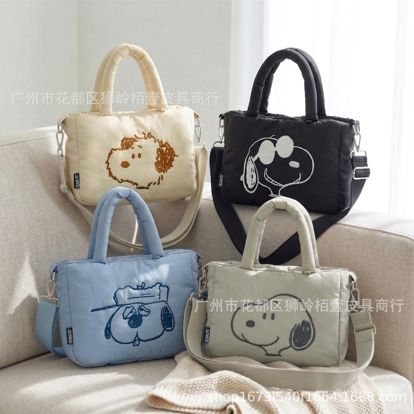 Japanese-Style Cartoon Cute Puppy Crossbody Bag, Large Capacity Storage Tote Bag, Versatile and Trendy