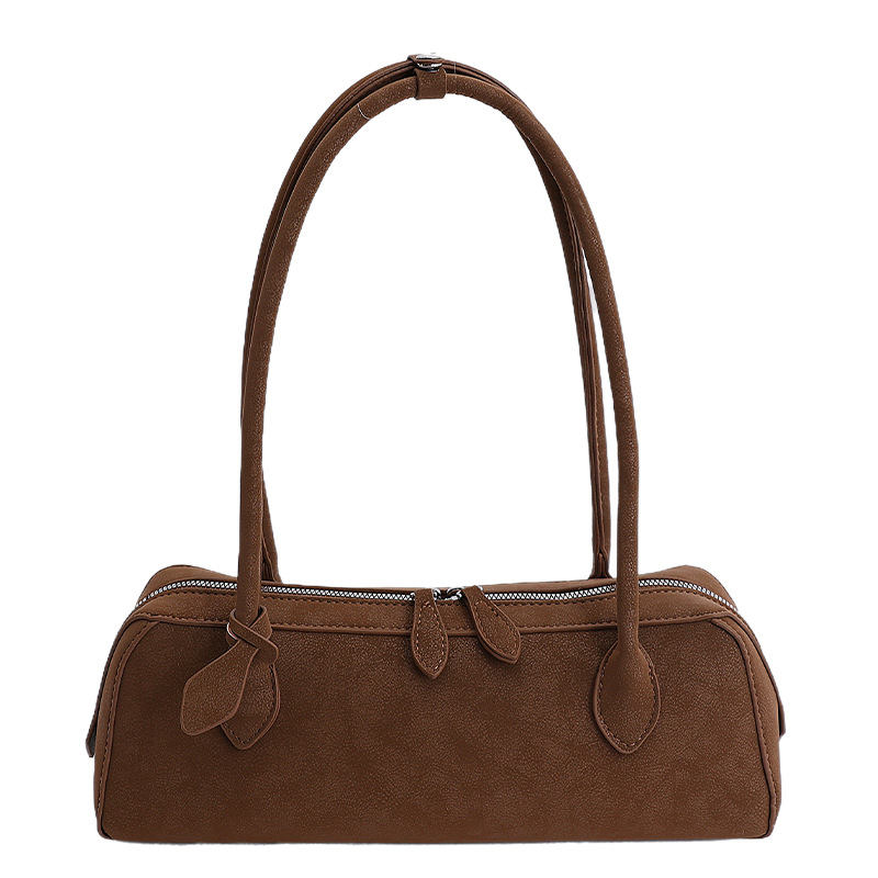 Suede Baguette Bag For Women Large Capacity 2026 New Trendy Matte Retro Shoulder Underarm Bag Commuter Pillow Bag - Thumbnail 5