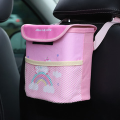 Car cartoon trash can, car seat back hanging large capacity bucket, multifunctional waterproof storage box