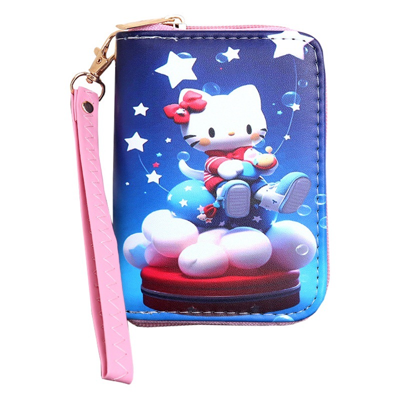 Comercio exterior transfronterizo Hello Kitty gato de dibujos animados lindo dibujos animados niños Niña estudiante titular de la tarjeta monedero