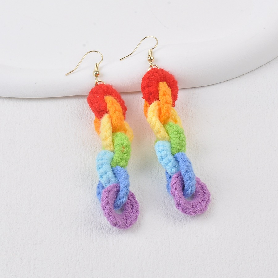 1 Pair Cute Colorful Cloth Drop Earrings display picture 8