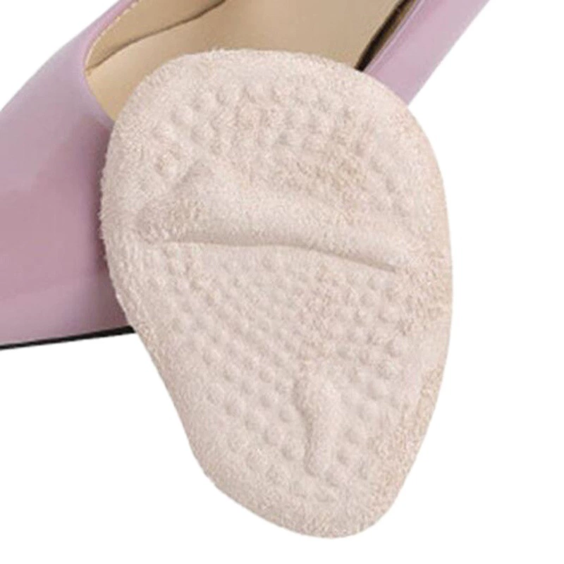 Обувь на высоком каблуке, противоболезненная прокладка, Прозрачная силиконовая Нескользящая Массажная Передняя подушка для ладони, накладка половинного размера, утолщенная Передняя подушка для лука для ног, впитывающая пот, дышащая