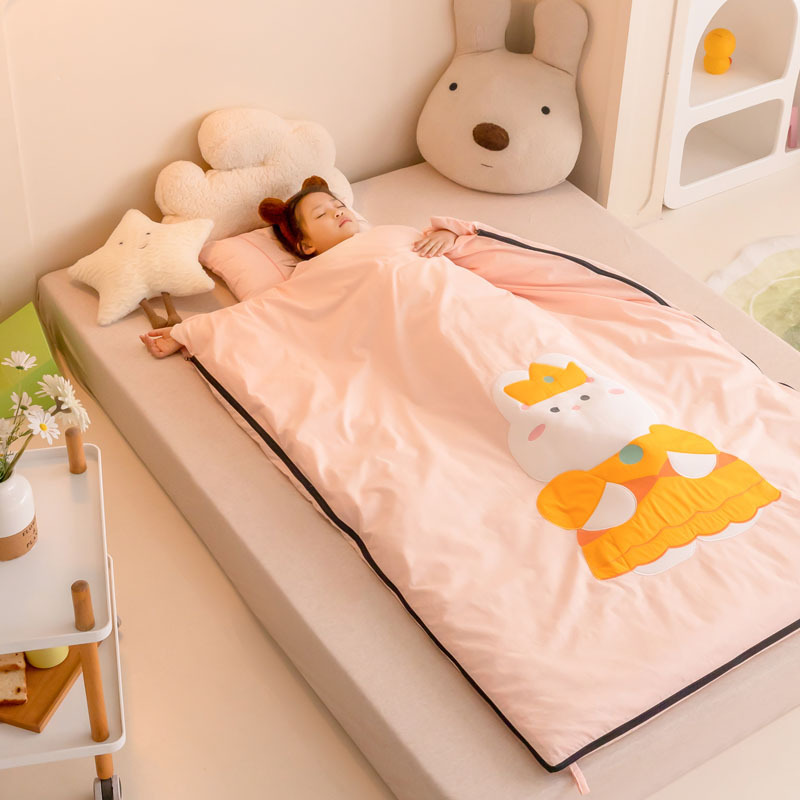 Class a Sleeping Bag Kidsren's Anti-Kick Quilt Autumn and Winter Thickeneded Baby Pure Cotton Anti-Kick Quilt Artifact for Middle and Large Kidsren, Universal for All Seasons