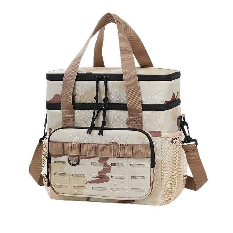 Nuevo paquete de aislamiento de camuflaje militar transfronterizo portátil al aire libre de gran capacidad paquete de hielo bolsa de almuerzo bolsa de almuerzo