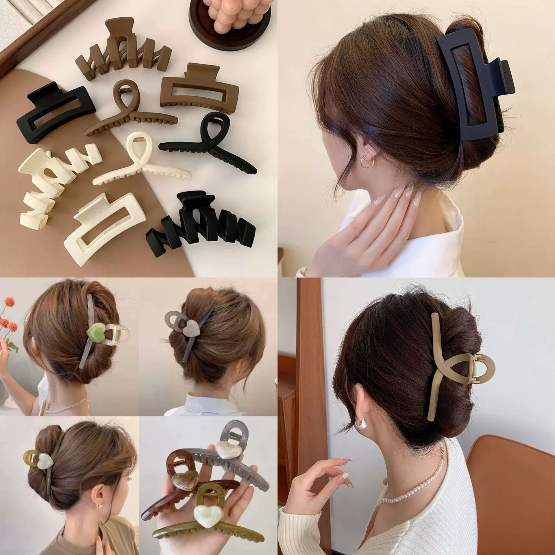 Высококачественный любовный зажим женский матовый зажим головной убор спина голова жемчужная шпилька большой зажим-Акула ручка для волос оптом