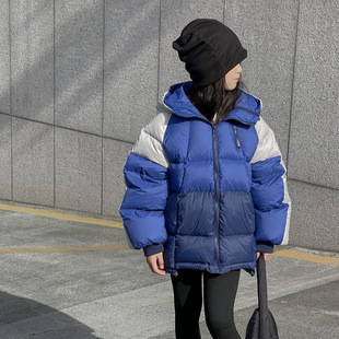 Winter New Thickened Children's Down Jacket Korean Fashion Boys and Girls Hooded Bread Clothing Short Coat Trendy