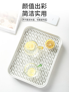 Cup Holder Tray for Home Living Room Drain Tray for Cups, Teacups and Water Cups Rectangular Plastic Tea Set Tea Tray Cup Tray