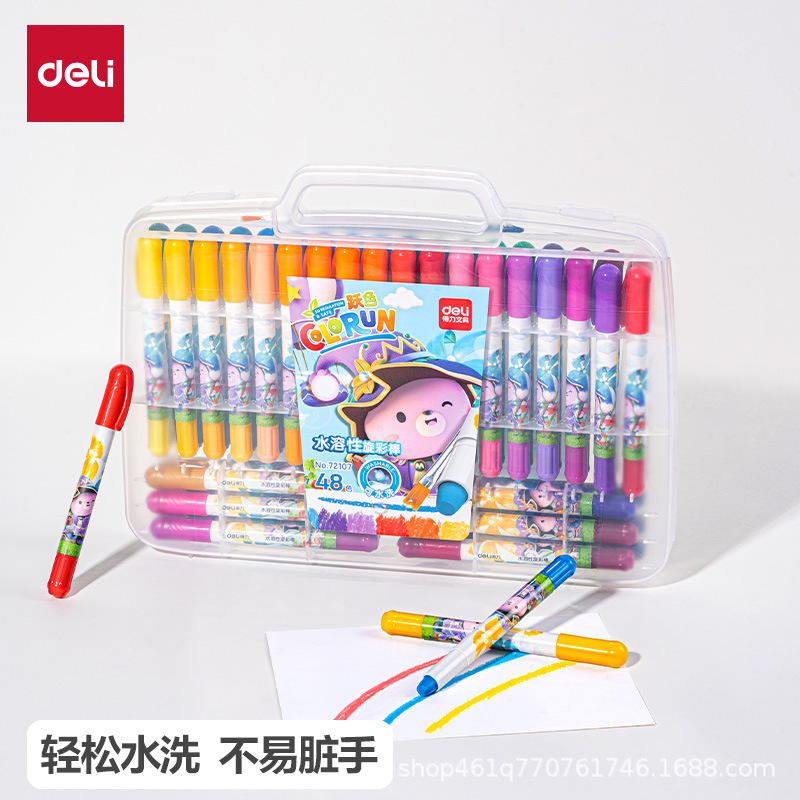 Creyones de Pastel al Óleo Giratorios Lavables Solubles en Agua para Dibujo y Pintura Escolar image 1