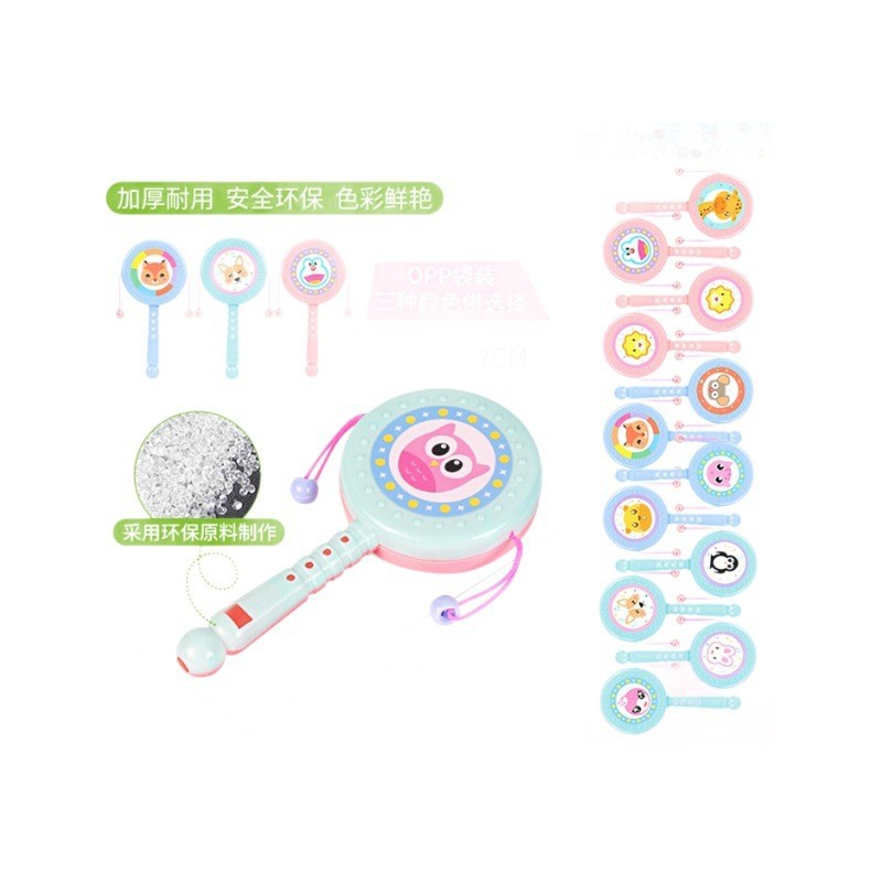 Cartoon Plastic Hand-Rattle for Infants 0-3 Years Old, Cross-Border Early Education Toys, Gift Wholesale Supply