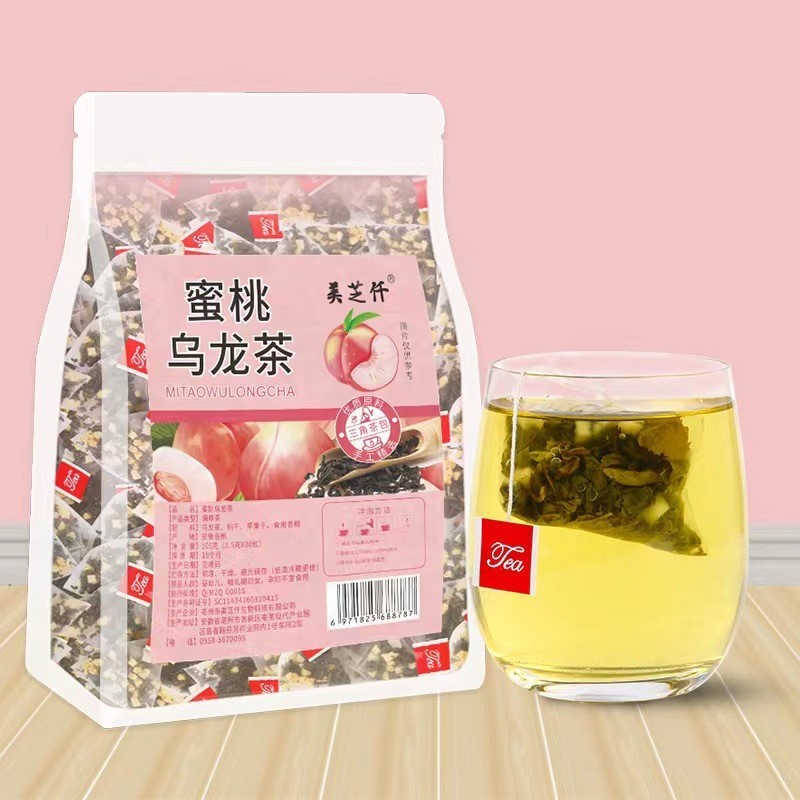 蜜桃乌龙茶水蜜桃干苹果干水果茶茶包亳州养生茶冷泡茶白桃乌龙茶|undefined