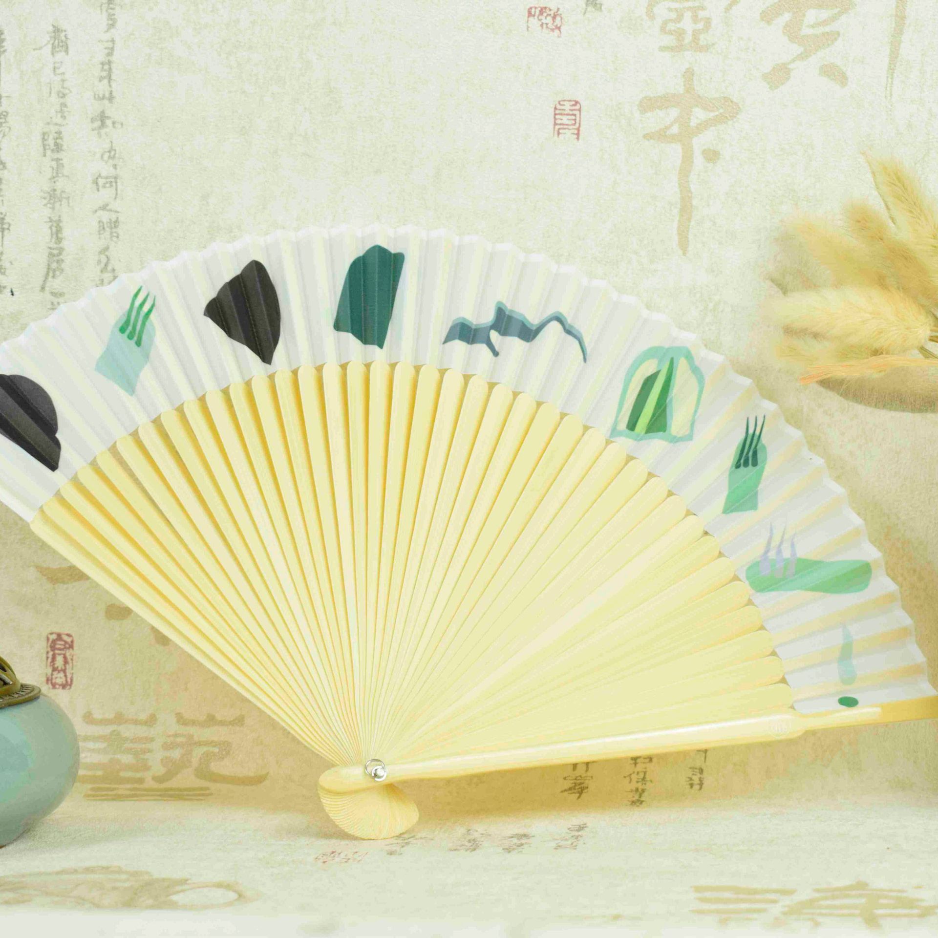 Personalizado a pedido 21cm nuevo ventilador de fila pequeña de estilo antiguo chino elegante ventilador de baile para damas ventilador plegable de regalo