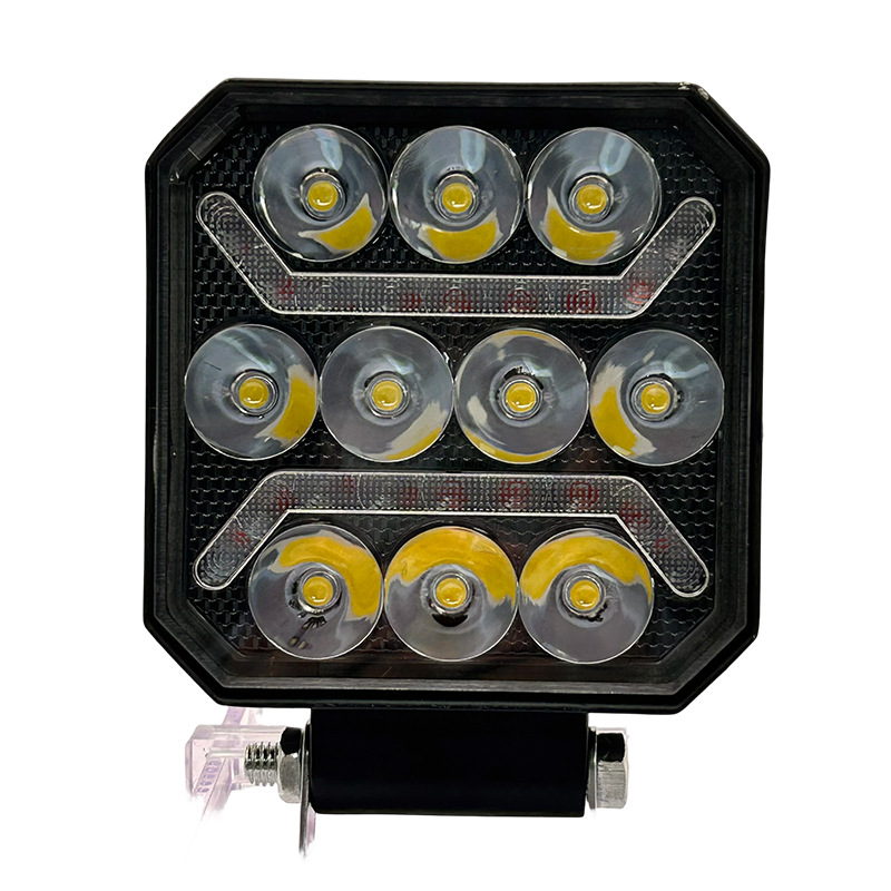 Motuoche LED Car Light Curved Square Lamp Motorcycle Headlight High Brightness Spotlight (Motorcycle headlights, headlights) - curved-square-lamp