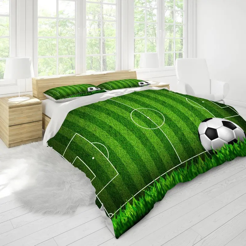Football soft comfortable duvet cover with down