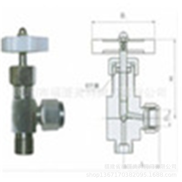 福厦美科QJ-6角式外螺纹气动管路截止阀 不锈钢气动管路截止阀