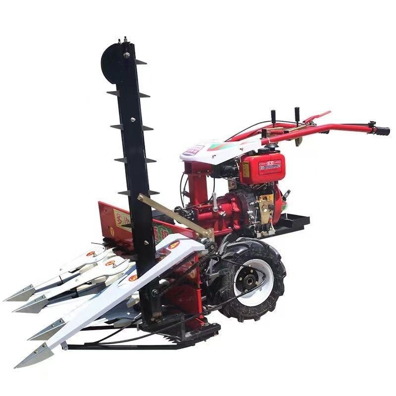 多功能割晒机自走式玉米秸秆辣椒大豆苜蓿谷子牧艾草小麦收割倒机