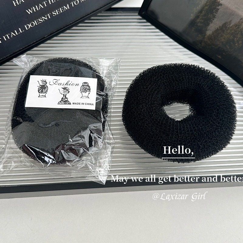 Donut Pan artefacto para el cabello perezoso bola esponjosa anillo para el cabello tocado para adultos plato accesorios para el cabello verano niños mujeres