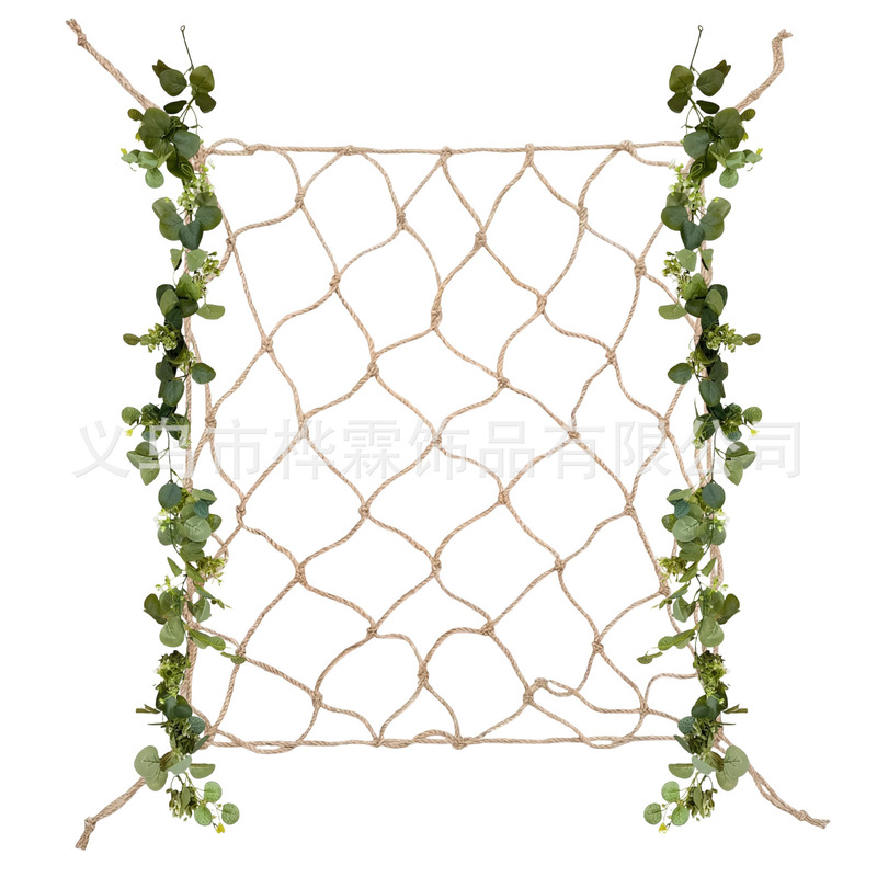 Cross-Border New Style Hemp Rope Net Photo Display Wall Decoration Retro Wedding Birthday Christmas Party Decoration Cross-Border New Style Hemp Rope Net Photo Display Wall Decoration Retro Wedding Birthday Christmas Party Decoration