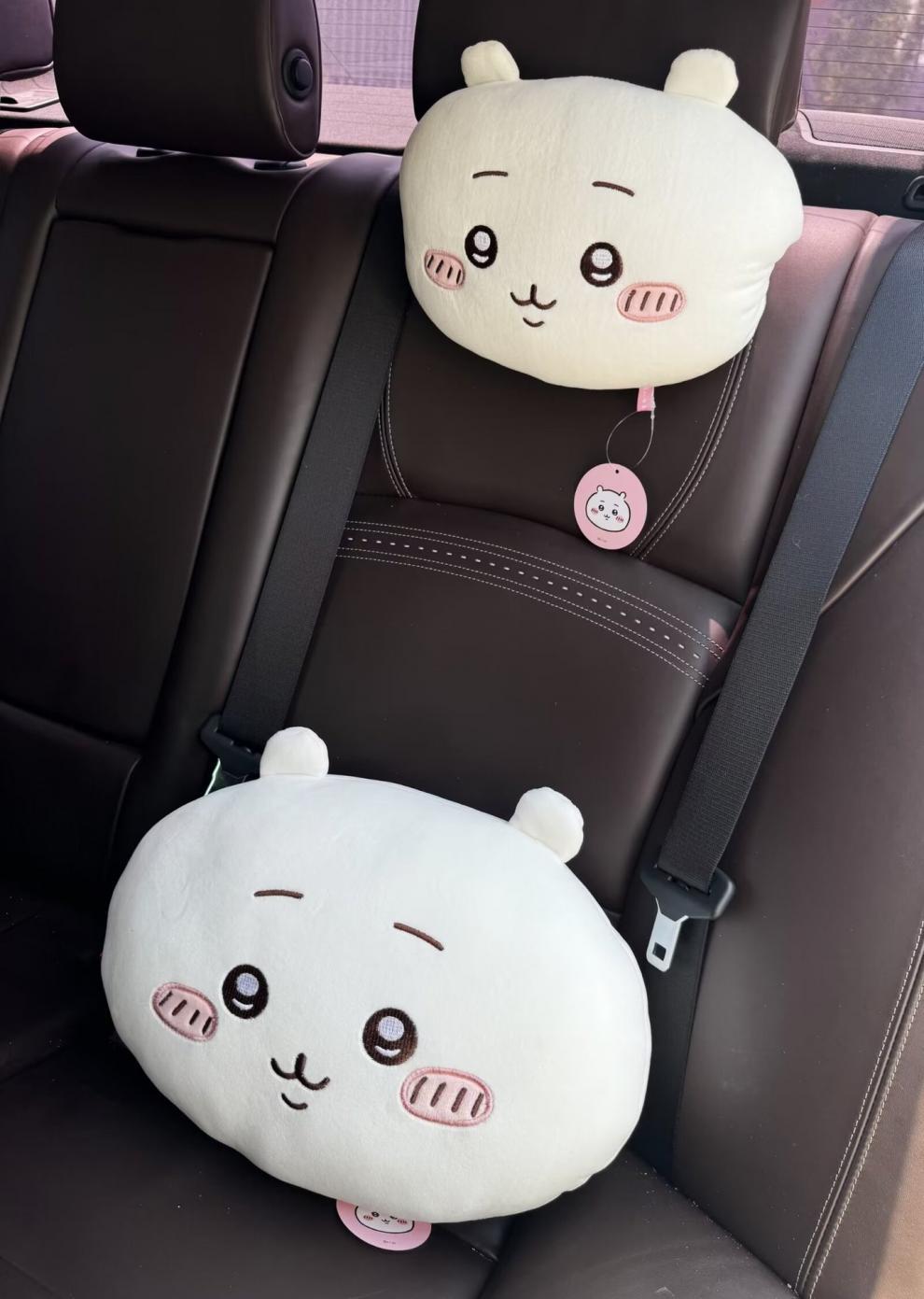 Cartoon Cute Ji Yi Plush Car Headrest Neck Pillow Seat Cushion Lumbar Support Car Interior Decoration