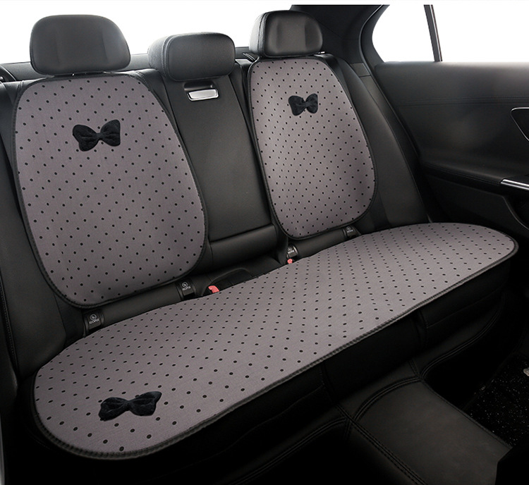 Car Seat Cushion, Universal for All Seasons, Half-Pack Seat Cover, Bow, Small Fragrance Goddess Style, Rear Three-Piece Car Seat Cushion