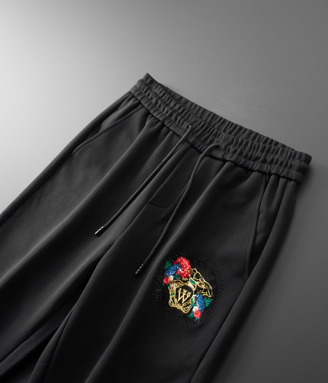 Men's Pullover Sweater And Track Pants Set With Sequin Embroidery_voghion.com