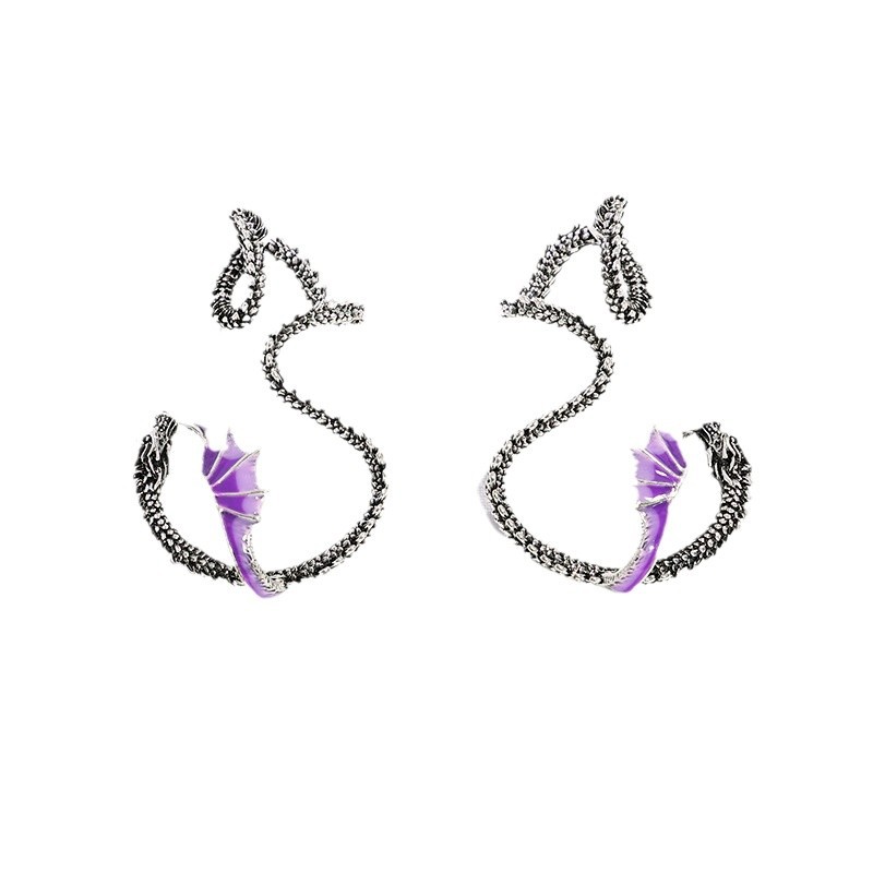 Nuevo cross-border personalizado flying dragón auriculares nicho de moda retro diseño sin agujeros de orejas para hombres y mujeres usar auriculares de alto nivel