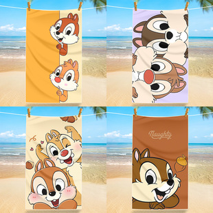 Cross-Border Cartoon Printed Beach Towel Microfiber Children's Quick-Drying and Absorbent Seaside Bath Towel Made of Absorbent and Quick-Drying Material