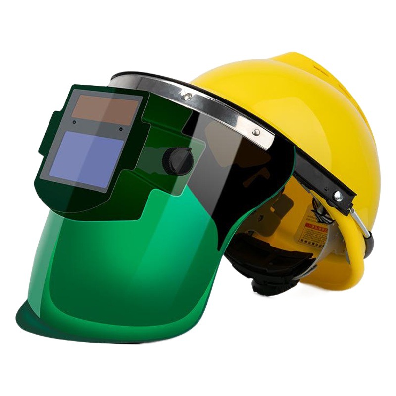 Cambio automático de luz Máscara de Soldadura PC transparente cara protectora pantalla con casco solar soldador soldadura máscara protectora