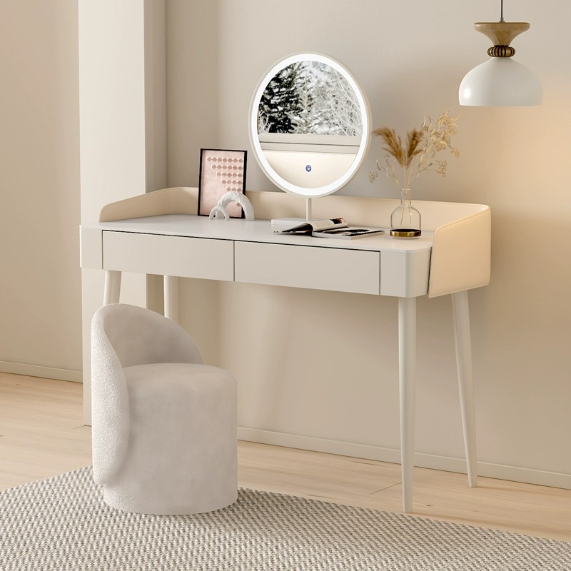 크림 스타일 화장대 작은 가정용 도매 슬레이트 화장대 침실 화장대 다기능