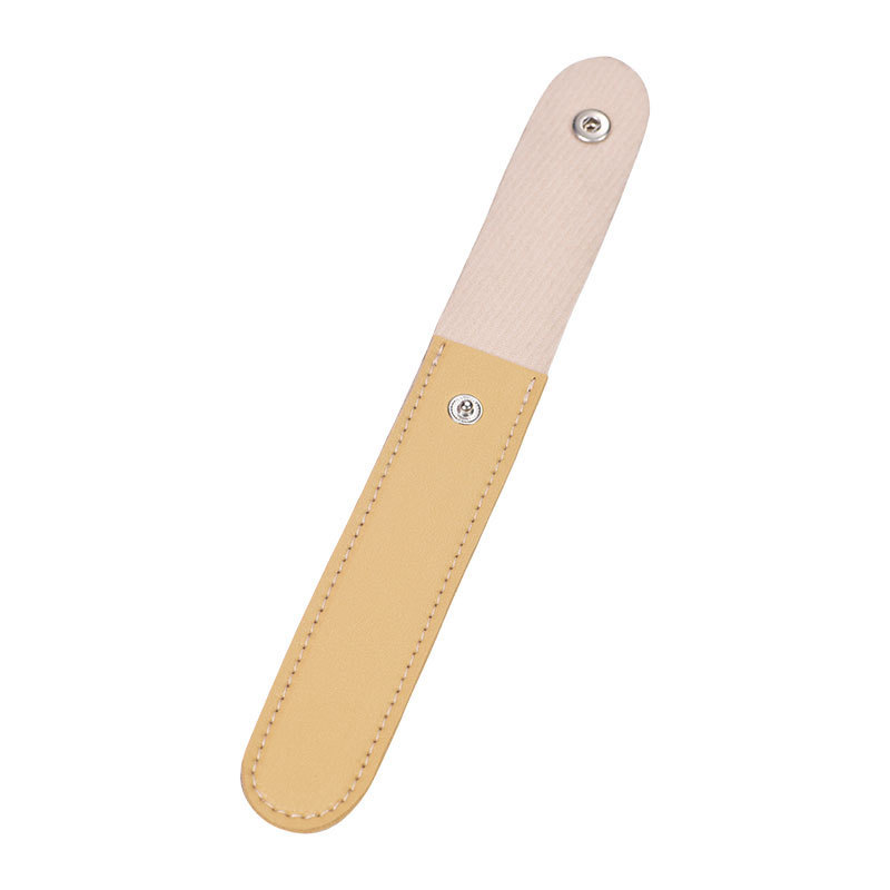 Inventario de cuero grueso de acero empujando cubierta de clip bolsas de fotos para herramientas de manicuría de uñas bolsas de almacenamiento