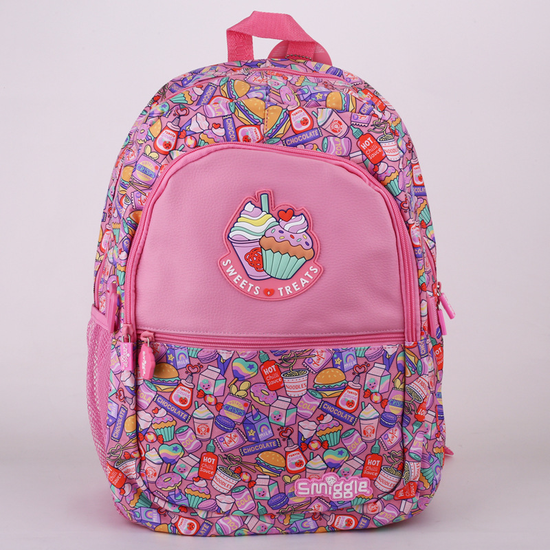 Smiggle grande kt Stitch mochila de gran capacidad de descompresión de doble hombro de dibujos animados