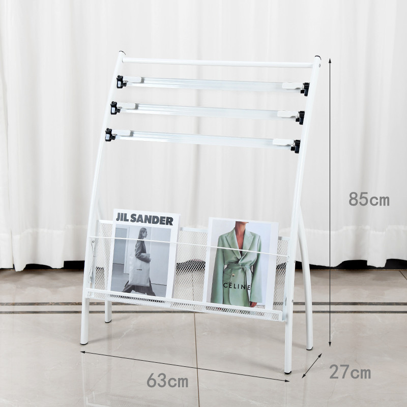 Newspaper Rack, Newspaper Rack, Magazine Brochure Display Rack, Office Drawings and Information Storage and Organization Floor Rack